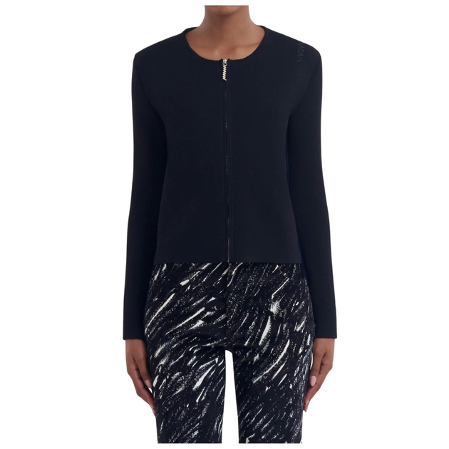 配送員設置 Two-Tone Zip Front Cardigan – Gretta & Co. トップス