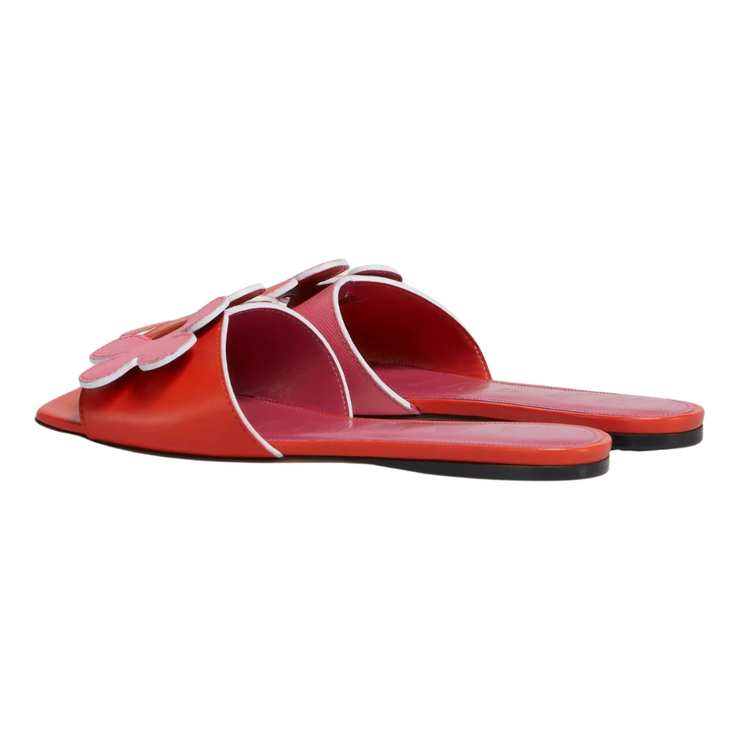 Floral Leather Slide