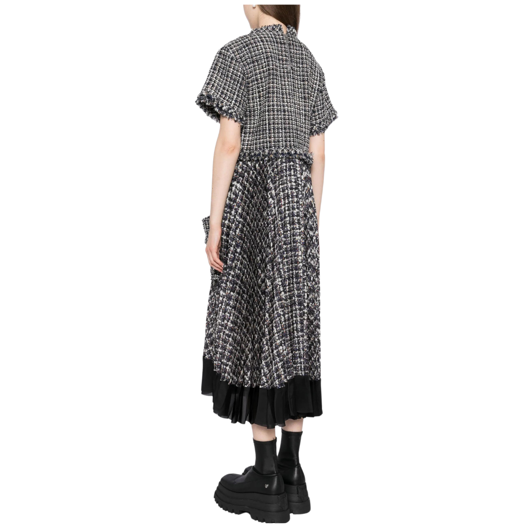 【SACAI】jacquard-knit cotton-blend ミディ ドレス Sacai Mixed Media Poplin & Knit Dress | Nordstrom