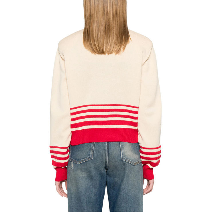 Hot Red Stripe Cardigan