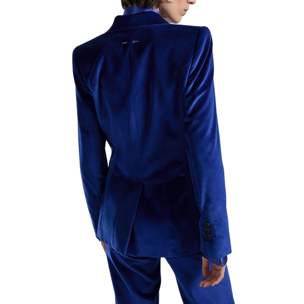 Velvet Single Breasted Blazer