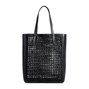 Zoe Black Raffia Tote