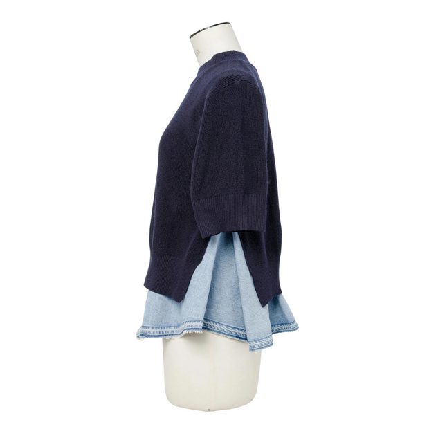 Denim & Knit Pullover