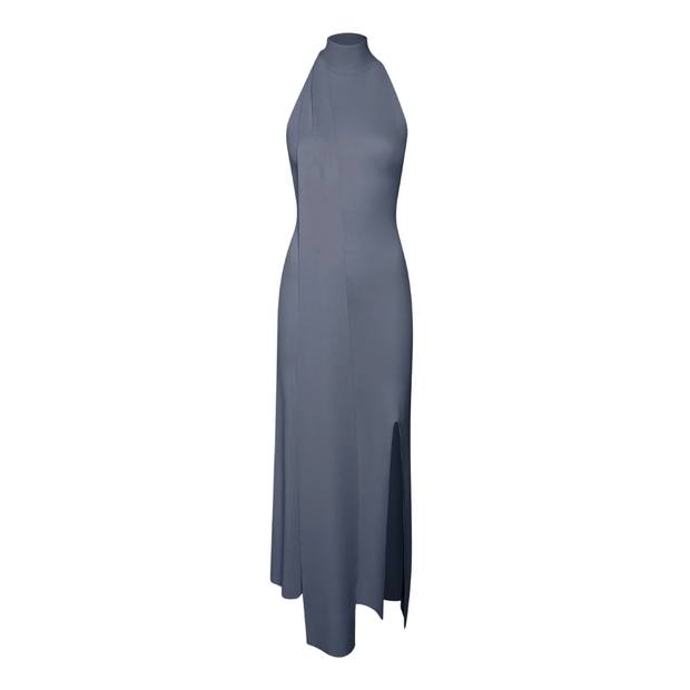 Halterneck Matte Viscose Dress