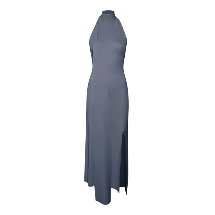 Halterneck Matte Viscose Dress