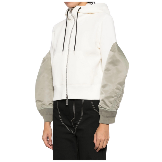 Nylon Twill x Sponge Sweat Zip Up