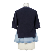 Denim & Knit Pullover