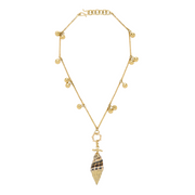 LIVIA SPOTTED JASPER & MIXED MOTIF SHELL NECKLACE