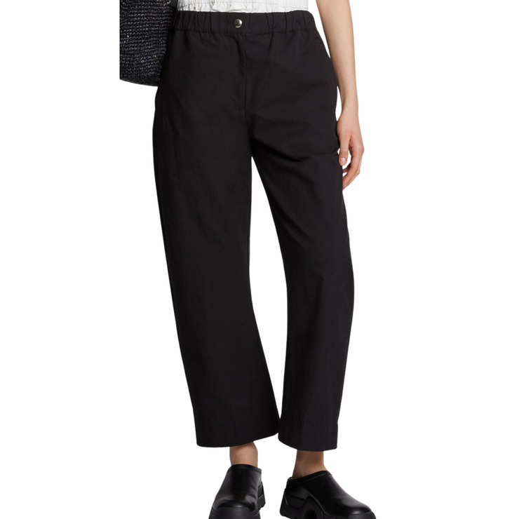 Solid Cotton Linen Easy Pant