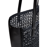 Zoe Black Raffia Tote