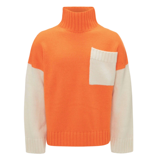 Patch Pocket Turtleneck Jumper