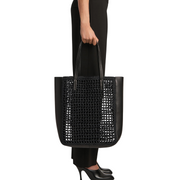 Zoe Black Raffia Tote