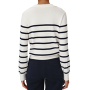 Split Collar Stripe Sweater