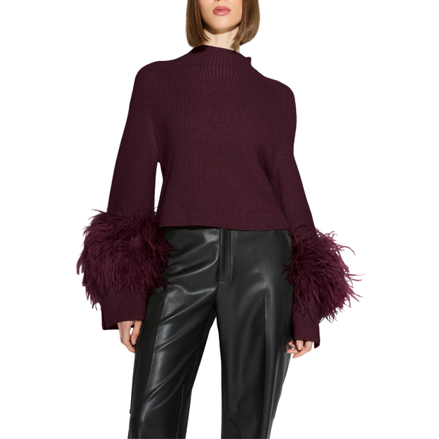 Mulberry Mock Neck Sweater