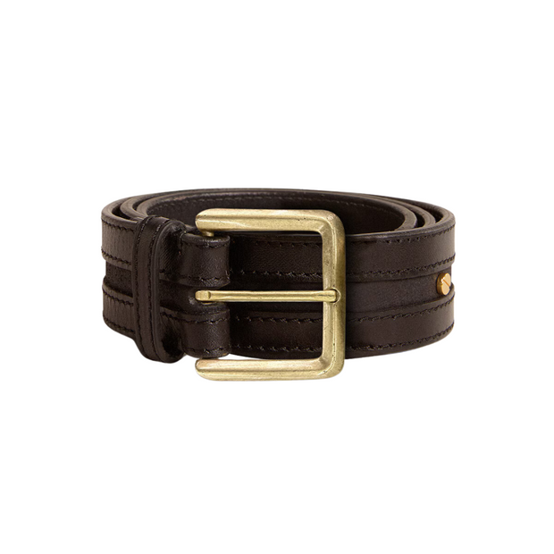 Gold Studded Washed Black Belt