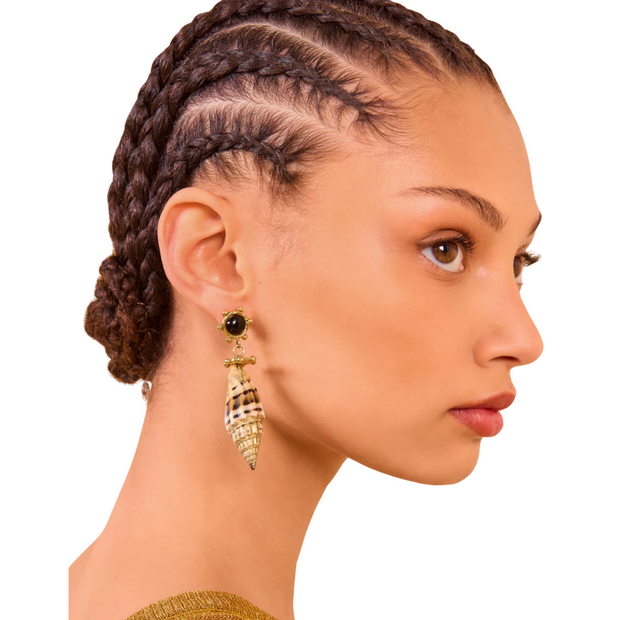 LEIRO SHELL DROP EARRING