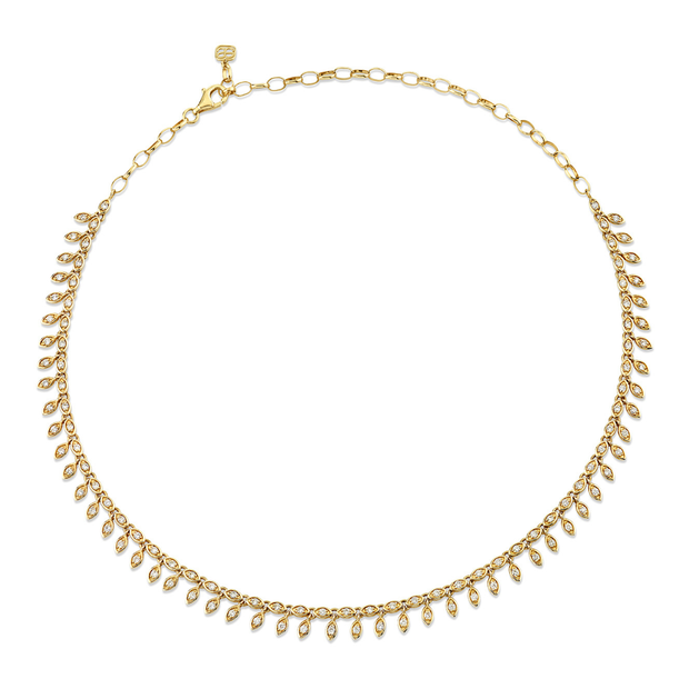 Marquise Fringe Choker Necklace