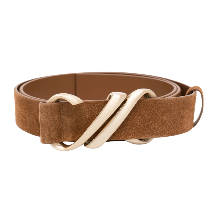 Soft Suede Monogram Belt