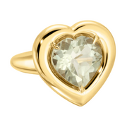 Eclipse Prasiolite Heart Ring