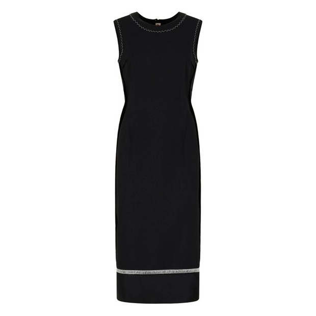 Tropical Wool Midi Dress