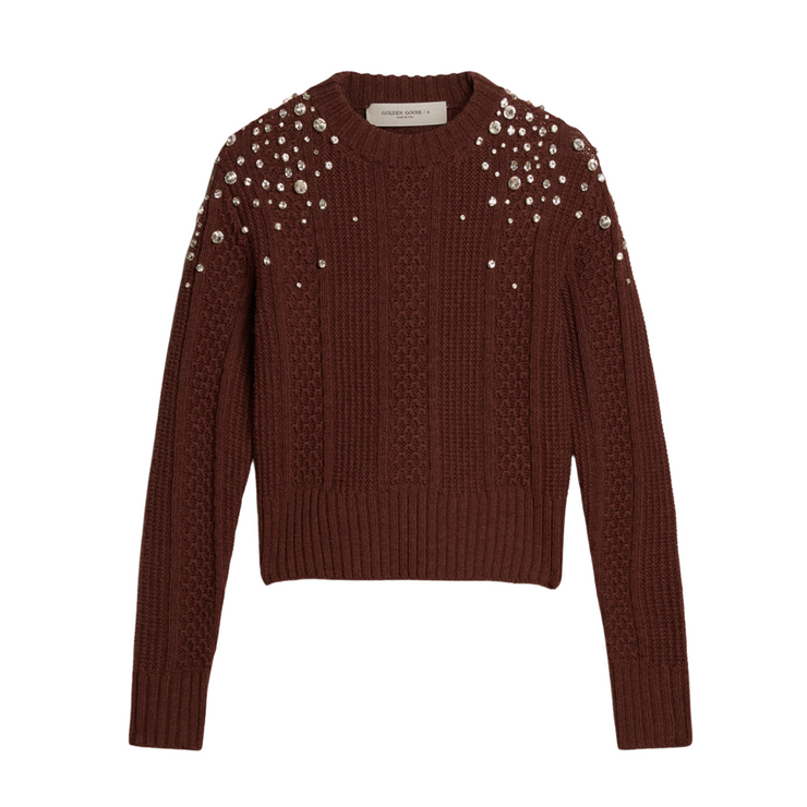 Knit Sweater w/ Crystal Detail