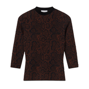 Jacquard Snake Print Top