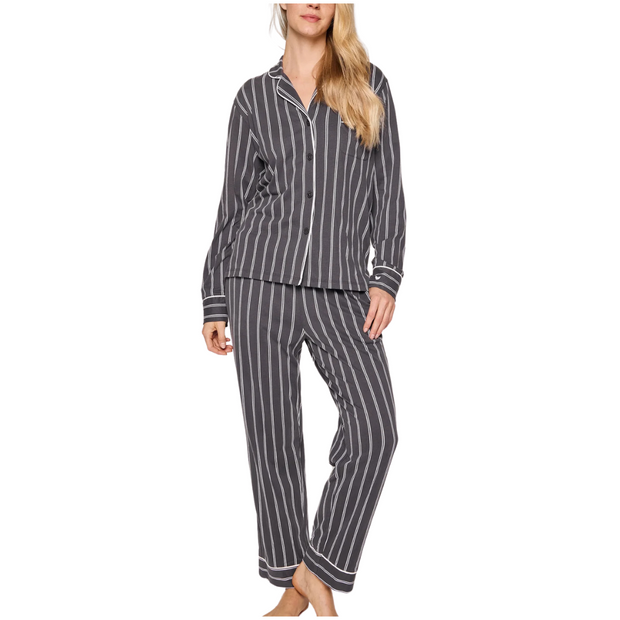 Grey Stripe PJ Set