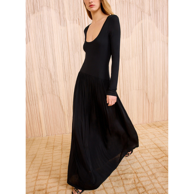 AMAL JERSEY U-NECK DRESS