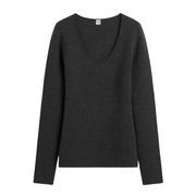 Charcoal Compact Knit Top