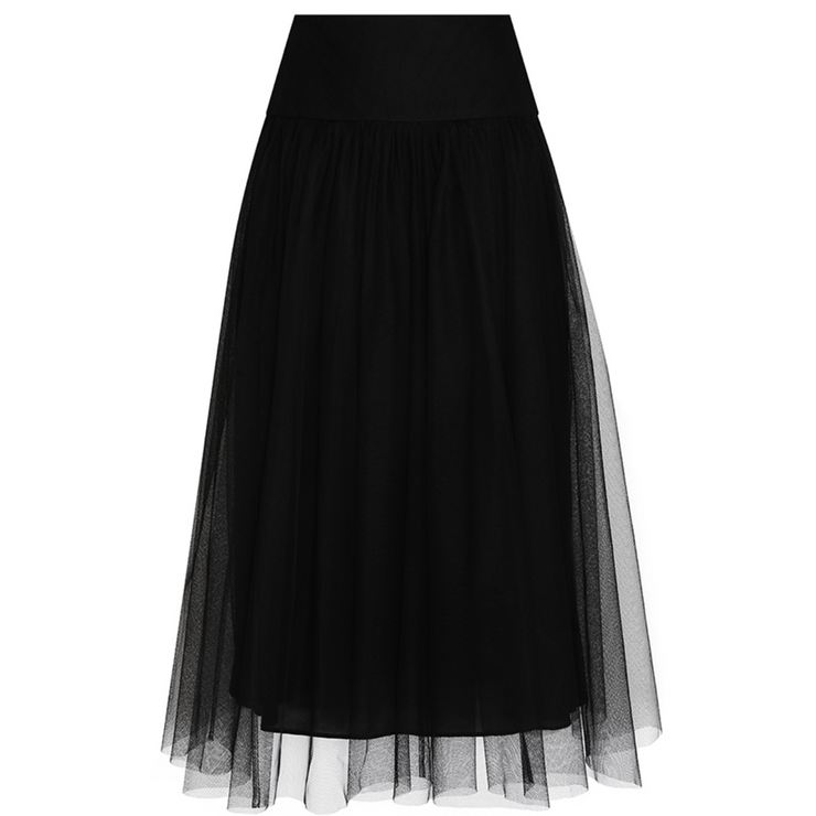 Tulle Midi Skirt