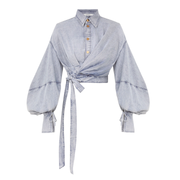 Denim Wrap Top