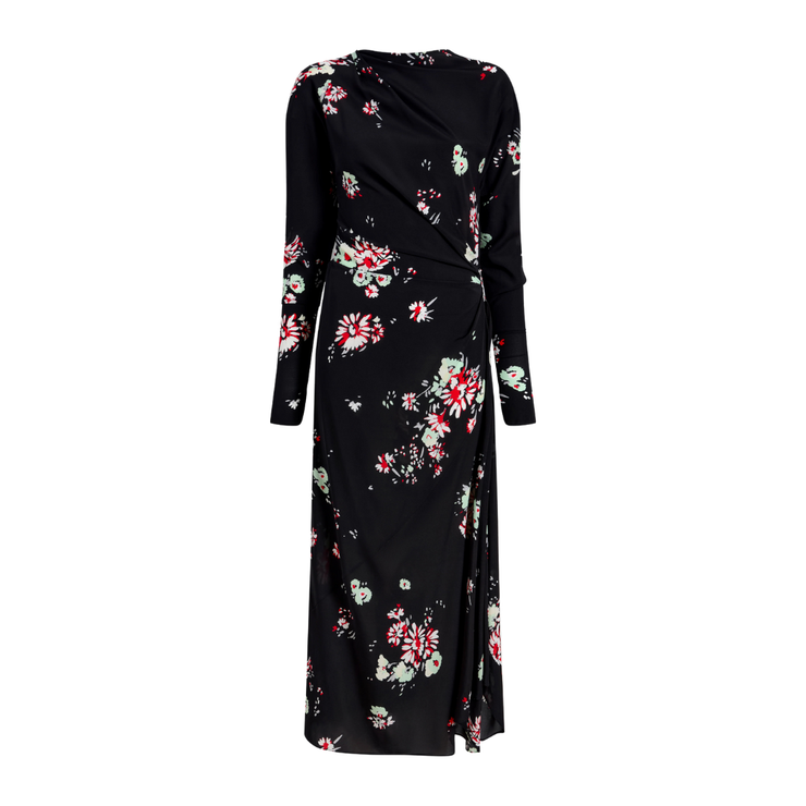 TRUDIE PRINTED SILK DRESS