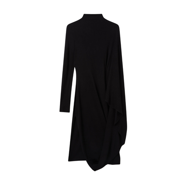 Jersey Midi Cape Dress