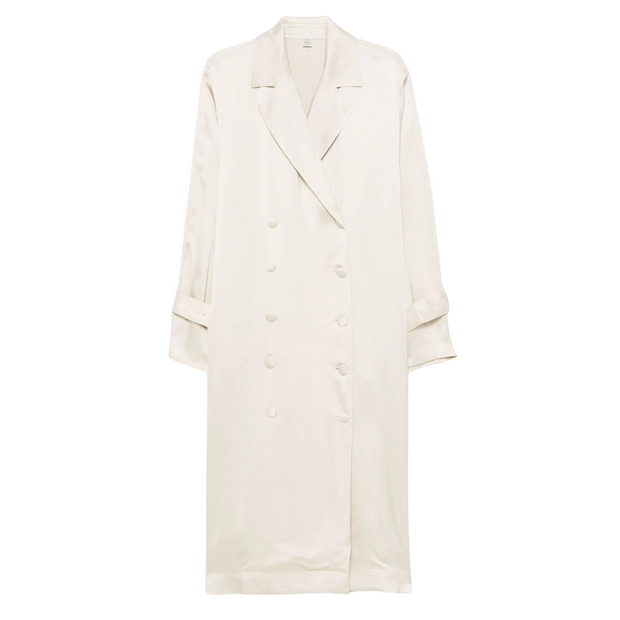 Pearl Satin Trench Dress