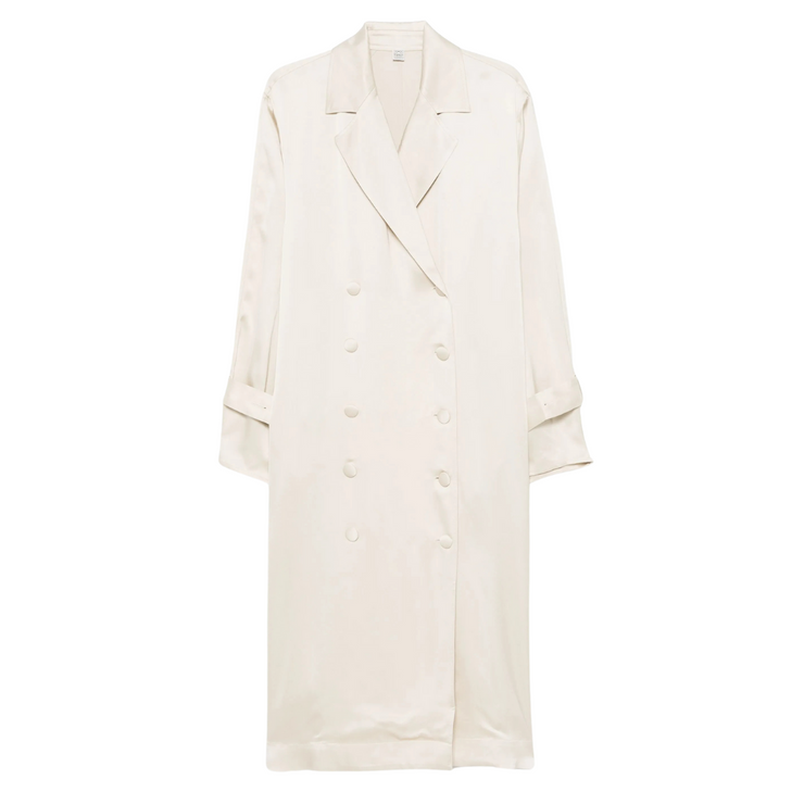 Pearl Satin Trench Dress