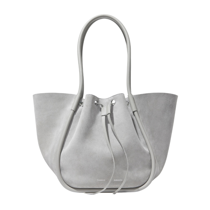 Suede Ruched Tote