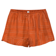 Terracotta Silk Shorts
