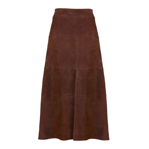 Chocolate Suede Hudson Skirt