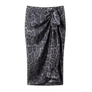 Leopard Gathered Skirt