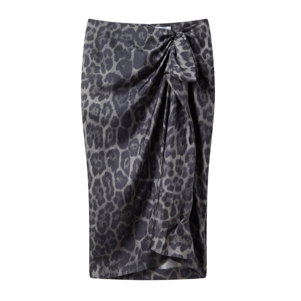 Leopard Gathered Skirt