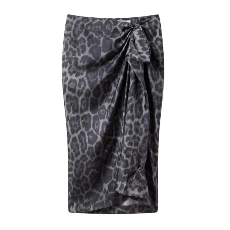 Leopard Gathered Skirt