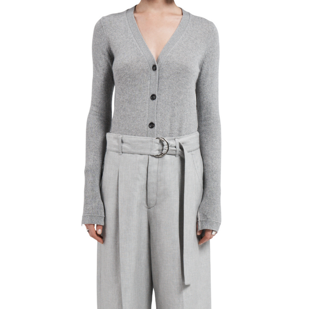 Heather Grey Slim Cardigan