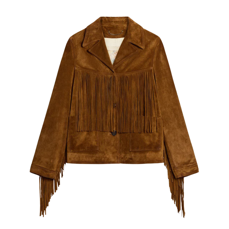Suede Fringe Jacket