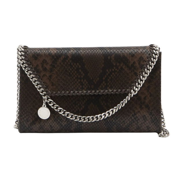 Snake Print Foldover Wallet on Chain