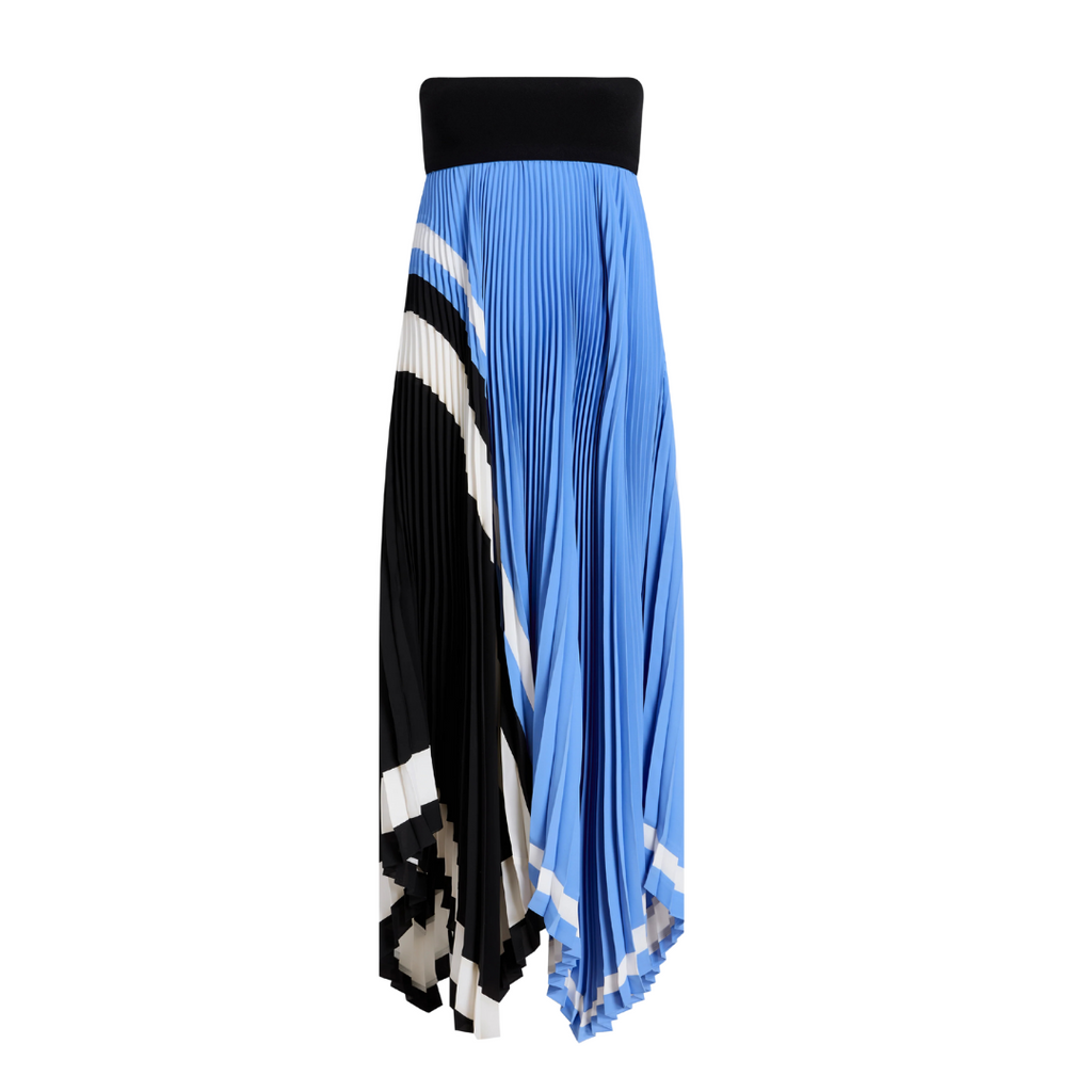 Proenza Schouler Fia Strapless Pleated Handkerchief Maxi Dress, Women's, 6, Casual & Work Dresses Maxi Dresses
