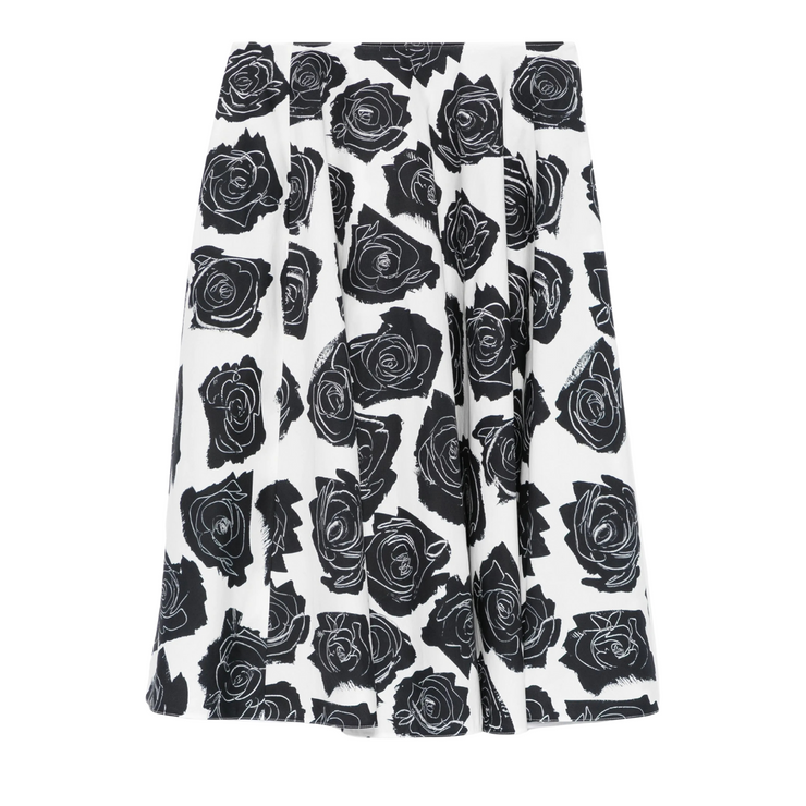 Floral Balloon Hem Skirt