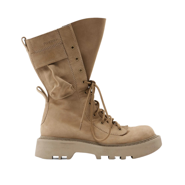 Suede Combat Boot