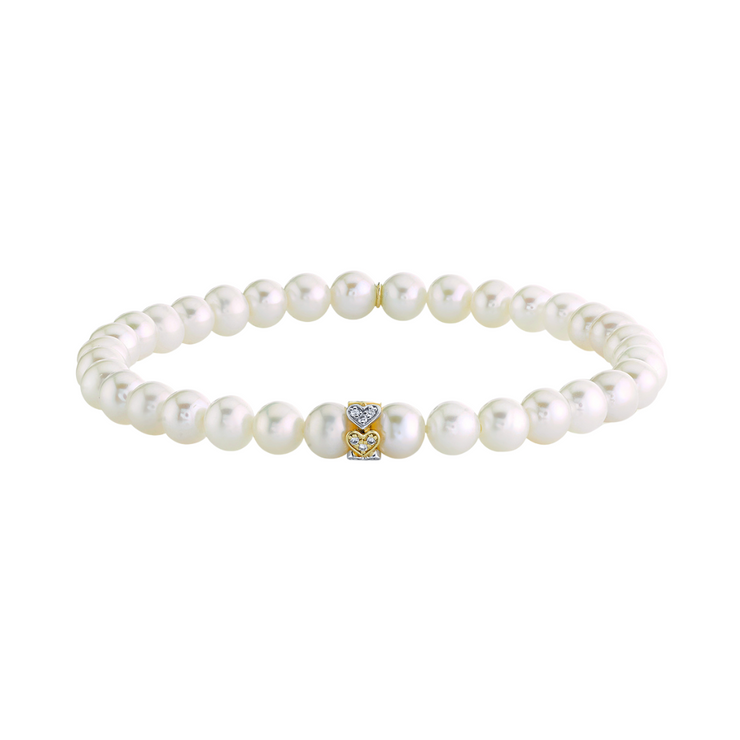 Eternity Heart & Pearl Bracelet