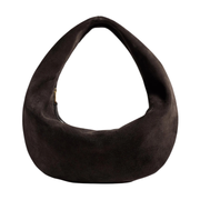 Dark Brown Olivia Suede Hobo