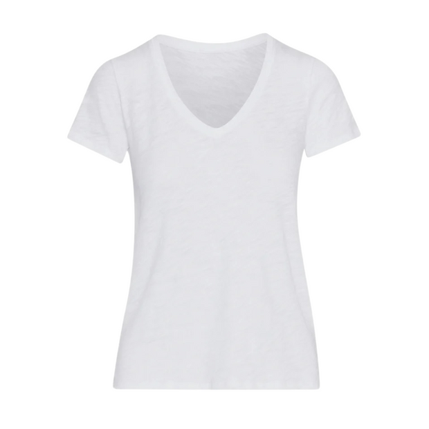 White V-Neck Schoolboy T